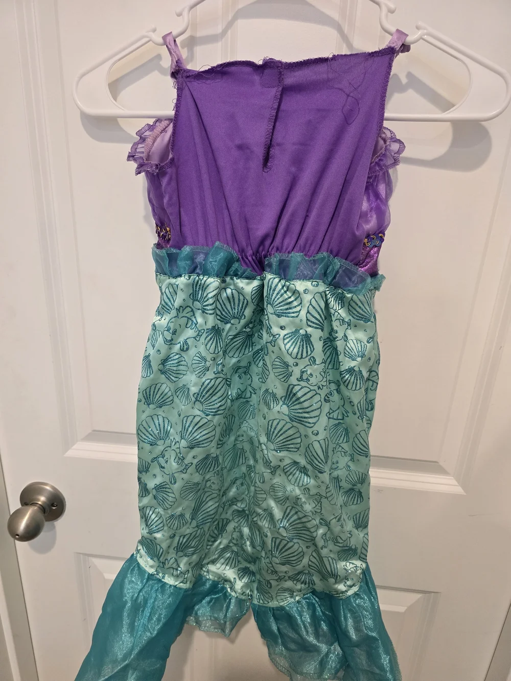 Ariel Little Mermaid Girls Costume Dress - Picture 2 of 6